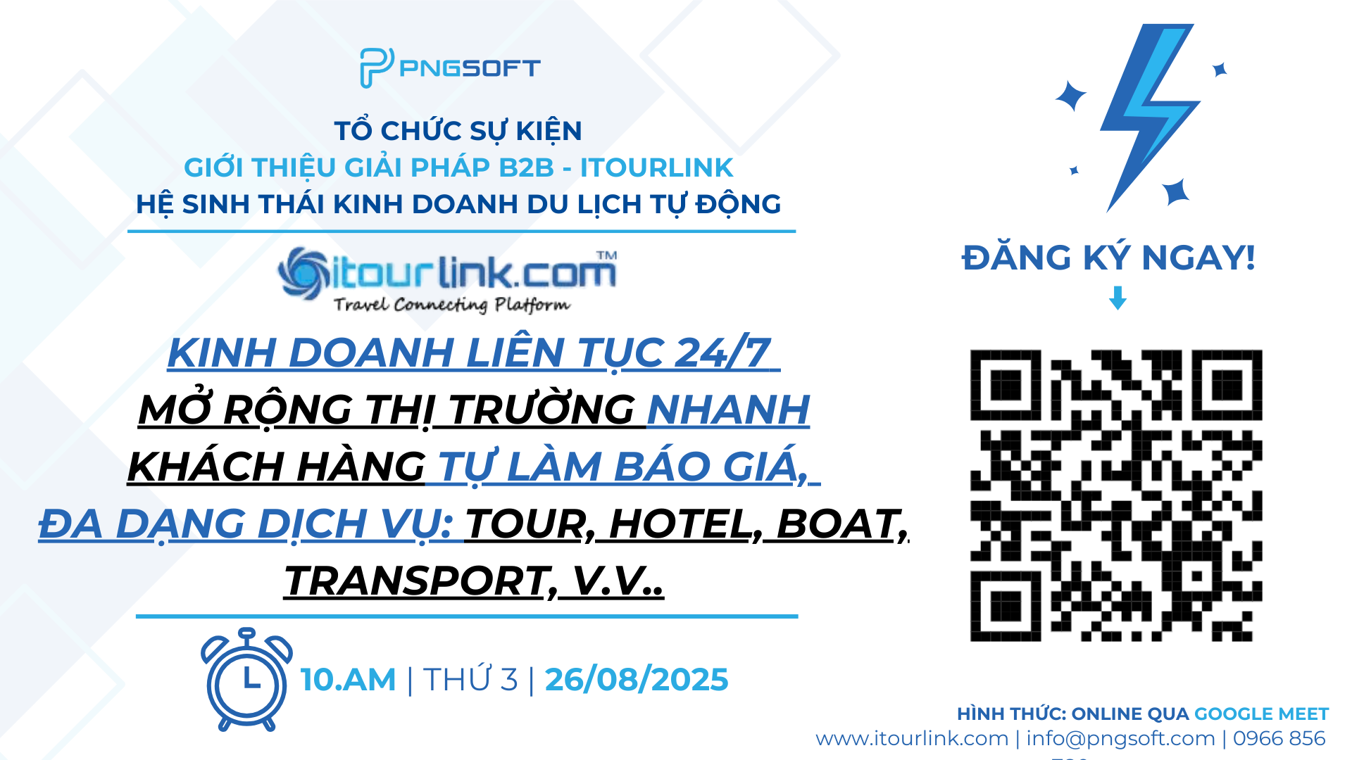 PNGSOFT mời tham dự lễ ra mắt nền tảng b2b itourlink